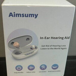 AIMSUMY IN-EAR HEARING AID-GET RID OF HEARING LOSS-LISTEN TO THE WORLD AGAIN-NEW
